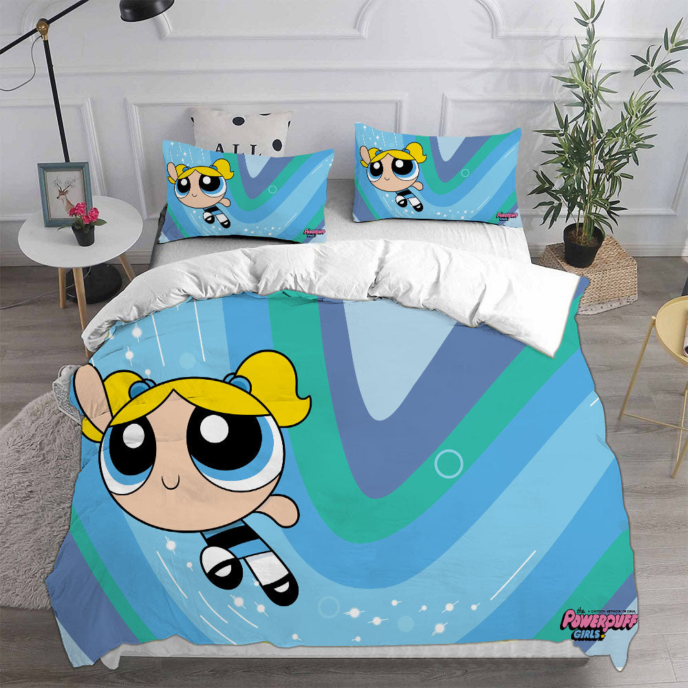 Power top puff girls bedding