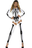 BFJFY Halloween Women Sexy Horrible Skull Pattern Cosplay Costume - bfjcosplayer