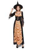 BFJFY Halloween Witch Cosplay Costume Witch Magician Long Dress For Women - bfjcosplayer