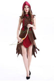 Halloween Pirate Cosplay Costume Robin Hooded Outfit For Women