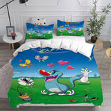 Oggy and the Cockroaches Bedding Sets Duvet Cover Comforter Set