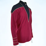 The Next Generation Flag Officer Uniform TNG Admiral Shirt Starfleet Costume Red