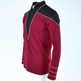 The Next Generation Flag Officer Uniform TNG Admiral Shirt Starfleet Costume Red