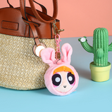 The Powerpuff Girls Pendant Blossom Buttercup Bubbles Plush Toy Stuffed Doll Backpack Bag Keychain Accessories