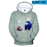 Among Us Cosplay No Zipper Hoodie Halloween Costume