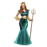 Beautiful Iridescent Women Step Up Mermaid Sea Siren Cosplay Halloween Costume