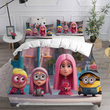 Despicable Me 4 Bedding Sets Bed Quilt Cover Pillow Case Halloween Cosplay Comforter Sets