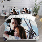 Edward Scissorhands Bedding Sets Bed Quilt Cover Pillow Case Halloween Cosplay Comforter Sets