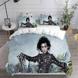 Edward Scissorhands Bedding Sets Bed Quilt Cover Pillow Case Halloween Cosplay Comforter Sets