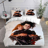 Edward Scissorhands Bedding Sets Bed Quilt Cover Pillow Case Halloween Cosplay Comforter Sets