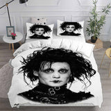 Edward Scissorhands Bedding Sets Bed Quilt Cover Pillow Case Halloween Cosplay Comforter Sets