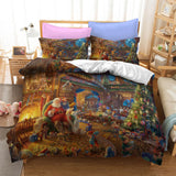 Father Christmas Cosplay Bedding Set Duvet Cover Halloween Bed Sheets