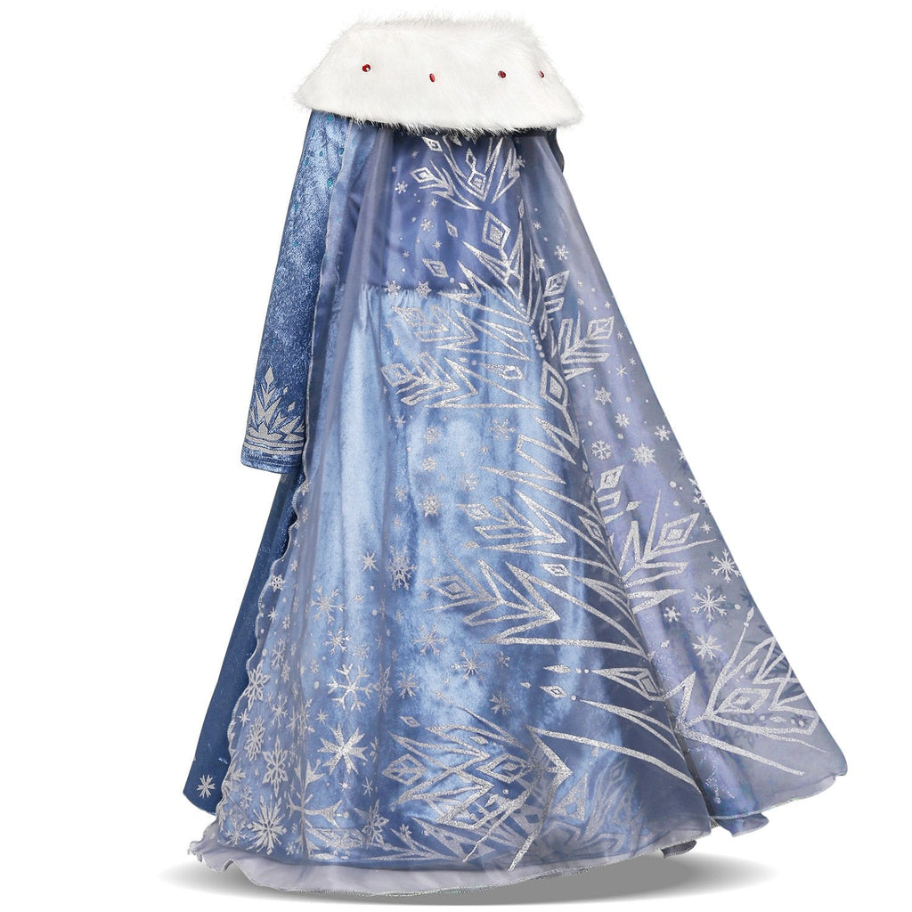 2019 new Kids Frozen Aisha dress girl Anna Princess skirt dress cosplay costume - bfjcosplayer