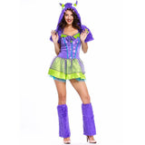 Fun-loving Purple Posh Monster Womens Halloween Costume