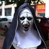 2018 The Nun Cosplay Demon Nun Horror Mask The Conjuring Valak Mask Full Head Terror Scary Halloween Party Props - bfjcosplayer