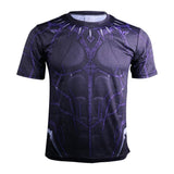 2018 Avengers: Infinity War Cosplay New Black Panther T-Shirt  Uniform 3D Sports T-Shirt Halloween Party - bfjcosplayer