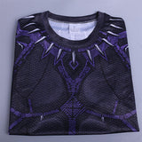 2018 Avengers: Infinity War Cosplay New Black Panther T-Shirt  Uniform 3D Sports T-Shirt Halloween Party - bfjcosplayer