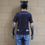 2018 Avengers: Infinity War Cosplay New Black Panther T-Shirt  Uniform 3D Sports T-Shirt Halloween Party - bfjcosplayer