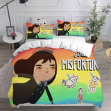 Little Misfortune Bedding Sets Bed Quilt Cover Pillow Case Halloween Cosplay Comforter Sets