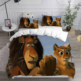 Madagascar Bedding Sets Bed Quilt Cover Pillow Case Halloween Cosplay Comforter Sets