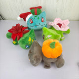 Sunflower Pumpkin Bulbasaur Plush Toy Soft Stuffed Doll Halloween Christmas Gifts