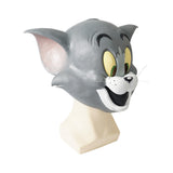 Tom and Jerry Latex Mask Cat and Mouse Masks Halloween Cosplay Props for Kids