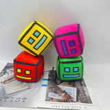 Geometry Dash Cube Plush Toys Soft Stuffed Gift Dolls for Kids Boys Girls