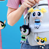 The Powerpuff Girls Pendant Blossom Buttercup Bubbles Plush Toy Stuffed Doll Backpack Bag Keychain Accessories