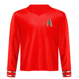 Star Trek Long Sleeve T-Shirts Round Neck Starfleet Uniforms Cosplay Costumes