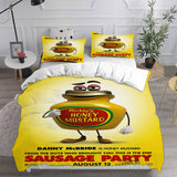 Sausage Party Bedding Sets Bed Quilt Cover Pillow Case Halloween Cosplay Comforter Sets