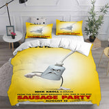 Sausage Party Bedding Sets Bed Quilt Cover Pillow Case Halloween Cosplay Comforter Sets