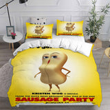 Sausage Party Bedding Sets Bed Quilt Cover Pillow Case Halloween Cosplay Comforter Sets