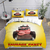 Sausage Party Bedding Sets Bed Quilt Cover Pillow Case Halloween Cosplay Comforter Sets