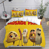 Sausage Party Bedding Sets Bed Quilt Cover Pillow Case Halloween Cosplay Comforter Sets