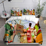 Sausage Party Bedding Sets Bed Quilt Cover Pillow Case Halloween Cosplay Comforter Sets