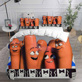 Sausage Party Bedding Sets Bed Quilt Cover Pillow Case Halloween Cosplay Comforter Sets