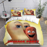 Sausage Party Bedding Sets Bed Quilt Cover Pillow Case Halloween Cosplay Comforter Sets