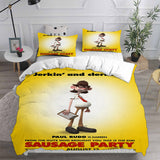 Sausage Party Bedding Sets Bed Quilt Cover Pillow Case Halloween Cosplay Comforter Sets