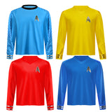 Star Trek Long Sleeve T-Shirts Round Neck Starfleet Uniforms Cosplay Costumes