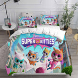 Super Kitties Bedding Sets Bed Quilt Cover Pillow Case Halloween Cosplay Comforter Sets