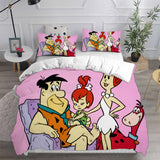 The Flintstones Bedding Sets Bed Quilt Cover Pillow Case Halloween Cosplay Comforter Sets