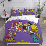 The Flintstones Bedding Sets Bed Quilt Cover Pillow Case Halloween Cosplay Comforter Sets