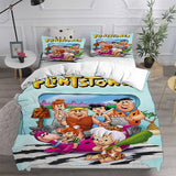 The Flintstones Bedding Sets Bed Quilt Cover Pillow Case Halloween Cosplay Comforter Sets