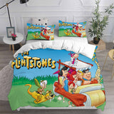 The Flintstones Bedding Sets Bed Quilt Cover Pillow Case Halloween Cosplay Comforter Sets