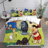 The Flintstones Bedding Sets Bed Quilt Cover Pillow Case Halloween Cosplay Comforter Sets