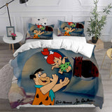 The Flintstones Bedding Sets Bed Quilt Cover Pillow Case Halloween Cosplay Comforter Sets