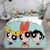 The Powerpuff Girls Bedding Sets Bed Quilt Cover Pillow Case Halloween Cosplay Comforter Sets