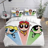 The Powerpuff Girls Bedding Sets Bed Quilt Cover Pillow Case Halloween Cosplay Comforter Sets