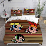 The Powerpuff Girls Bedding Sets Bed Quilt Cover Pillow Case Halloween Cosplay Comforter Sets