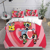 The Powerpuff Girls Bedding Sets Bed Quilt Cover Pillow Case Halloween Cosplay Comforter Sets